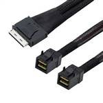 OCulink SFF-8611 8i to 2 Internal HD Mini SAS SFF-8643 4x 36P Cable