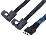 OCulink SFF-8611 8i to Two Right Bend Internal Mini SAS SFF-8087 36P Cable