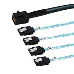 CAB-8643-4xSATA | Internal HD Mini SAS SFF-8643 to 4x 7P SATA Forward Breakout Cable, Straight to Straight