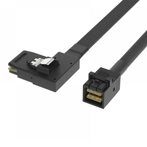 CAB-8643-RB8087 Internal HD Mini SAS SFF-8643 4i to Right Bend Internal Mini SAS SFF-8087 36P Cable