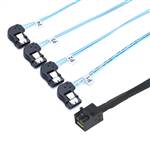 CAB-8643i4-4LBSATA Internal HD Mini SAS SFF-8643 4i to 4 Left Bend SATA 7P Cable