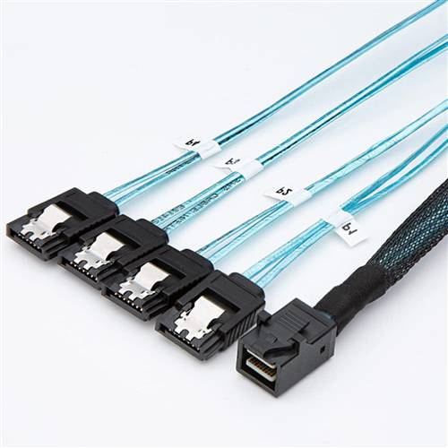 CAB-8643i4-4SATA Internal HD Mini SAS SFF-8643 4i to 4 Straight SATA 7P Cable