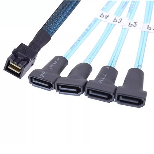 CAB-8643i4-4SATAM Internal HD Mini SAS SFF-8643 4i to 4 SATA Male Cable