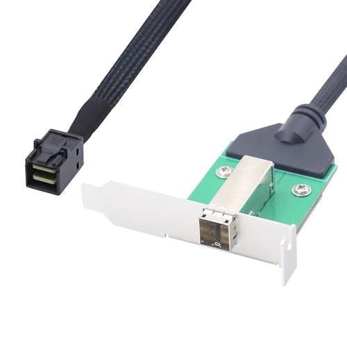 CAB-8643i4-8644F Internal HD Mini SAS SFF-8643 4i to External HD Mini SAS SFF-8644 Female Cable