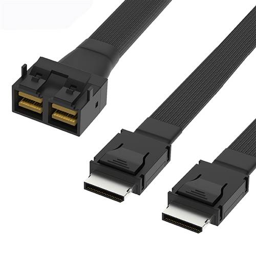 CAB-8643i8-2x8611i4 Internal HD Mini SAS SFF-8643 8i to 2 OCulink SFF-8611 4i Breakout Cable