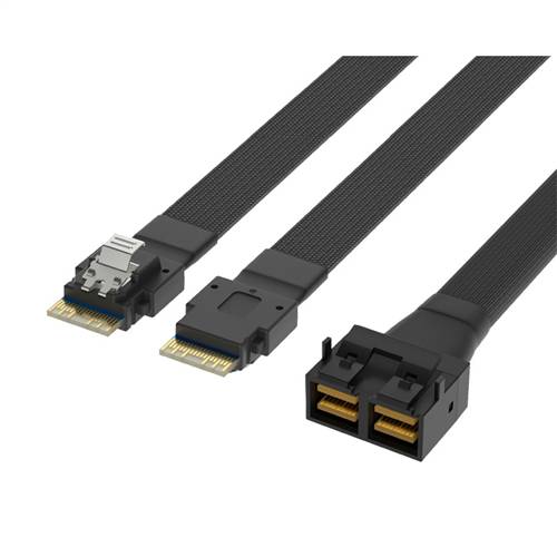 CAB-8643i8-2x8654i4 Internal HD Mini SAS SFF-8643 8i to 2 SlimSAS SFF-8654 4i 38P Cable