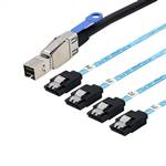 CAB-8644-4SATA External HD Mini SAS SFF-8644 to 4 Straight SATA 7P Cable