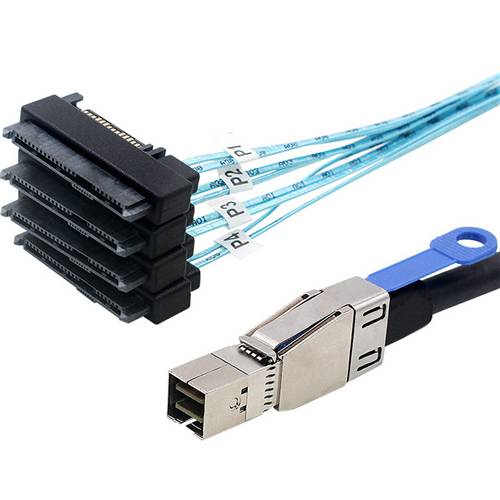 CAB-8644-4x8482 External HD Mini SAS SFF-8644 to 4 SFF-8482 All-in-one Cable