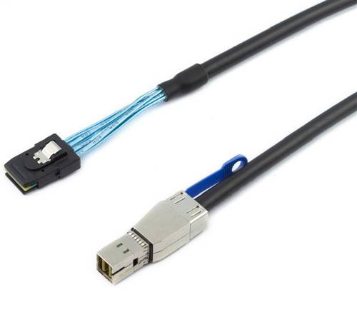 External HD Mini SAS SFF-8644 to Internal Mini SAS SFF-8087 Hybrid Cable