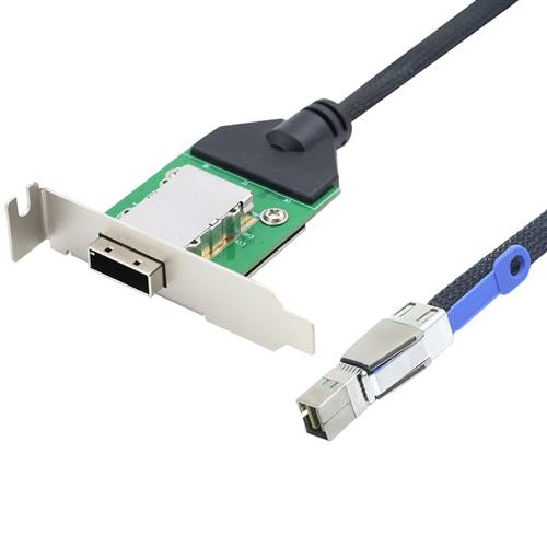 CAB-8644-8088F External HD Mini SAS SFF-8644 to External Mini SAS SFF-8088 PCBA Female Cable