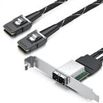 CAB-8644F-8087-2CH 2 Channel External HD Mini SAS SFF-8644 Female to Internal Mini SAS SFF-8087 36P Cable