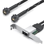 2 Channel External HD Mini SAS SFF-8644 Female to Internal HD Mini SAS SFF-8643 4i Cable