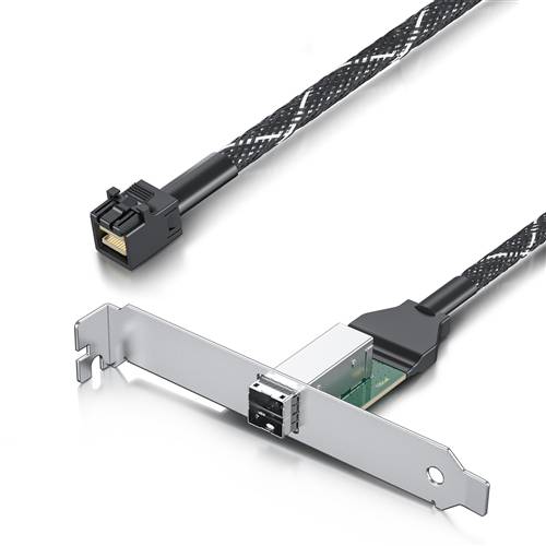 CAB-8644F-8643 External HD Mini SAS SFF-8644 Female to Internal HD Mini SAS SFF-8643 4i Cable