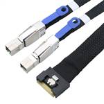 SlimSAS SFF-8654 8i to 2x External HD Mini SAS SFF-8644 Hybrid Cable