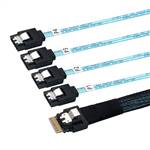 CAB-8654-4xSATA | SlimSAS SFF-8654 4i to 4x 7Pin SATA Breakout Cable