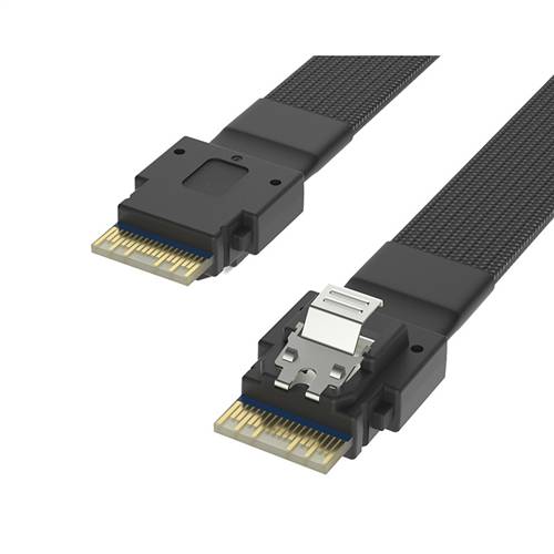 CAB-8654-8654 | SlimSAS SFF-8654 4i to SFF-8654 4i SAS 4.0 Cable, Straight to Straight