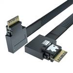 CAB-8654RE-8654RE | SlimSAS SFF-8654 4i to SFF-8654 4i SAS 4.0 Cable, Right Exit to Right Exit