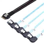 CAB-8654i4-4RBSATA SlimSAS SFF-8654 4i to 4 Right Bend SATA 7P Cable