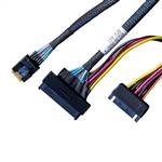 SlimSAS SFF-8654 4i to U.2 SFF-8639 with 15P Power Cable