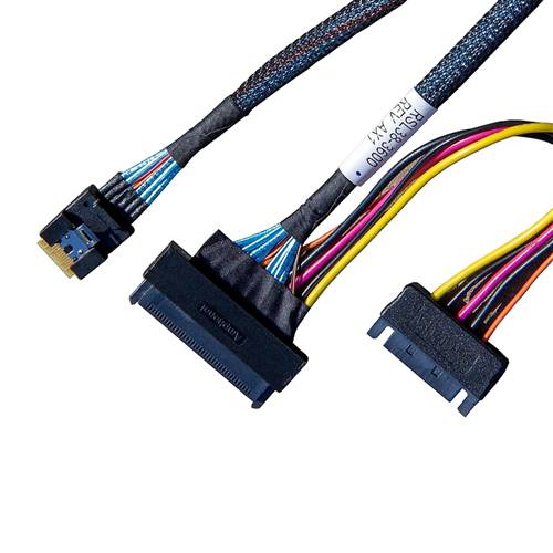 CAB-8654i4-8639 SlimSAS SFF-8654 4i to U.2 SFF-8639 with 15P Power Cable