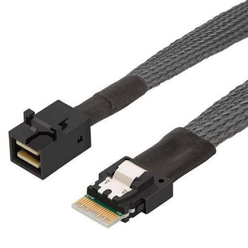 CAB-8654i4-8643 SlimSAS SFF-8654 4i to Internal HD Mini SAS SFF-8643 4x 36P Cable