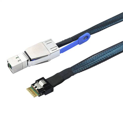 SlimSAS SFF-8654 4i to External HD Mini SAS SFF-8644 Cable