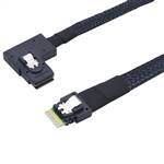 SlimSAS SFF-8654 4i to Right Bend Internal Mini SAS SFF-8087 36P Cable