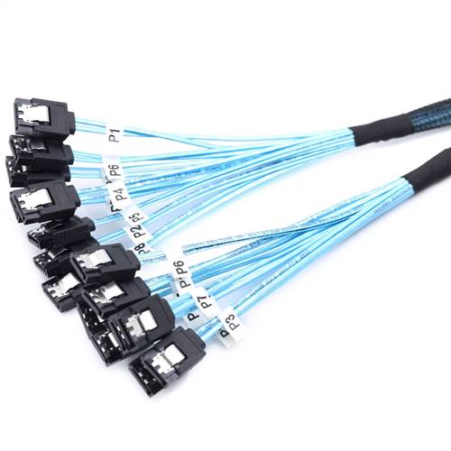 CAB-8SATA-8SATA 8 Straight SATA 7Pin to 8 Straight SATA 7Pin Cable