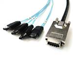 SFF-8470 CX4 with Thumbscrews to 4 ESATA 7P Cable
