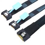 CAB-FE8654i8-2xMCIOx4 Fully Enclosed SlimSAS SFF-8654 8i to 2 MCIO 4x 38P Cable