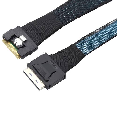 CAB-FE8654i8-8611i8 Fully Enclosed SlimSAS SFF-8654 8i to OCulink SFF-8611 8x Cable