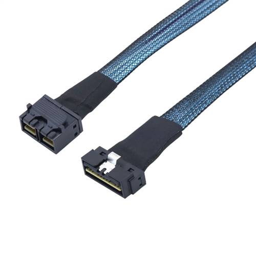 CAB-LP8654i8-8643i8 | Low Profile SlimSAS SFF-8654 8i to Internal HD Mini SAS SFF-8643 8i Cable