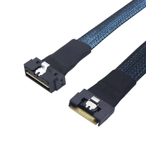 CAB-LP8654i8-8654i8 | Low Profile SlimSAS SFF-8654 8i to SlimSAS SFF-8654 8i Cable