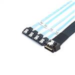 CAB-LP8654x4-4SATA Low Profile SlimSAS SFF-8654 4x 38P to 4 Straight SATA 7P Cable