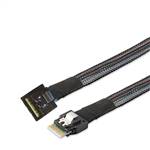 Low Profile SlimSAS SFF-8654 4x 38P to SlimSAS SFF-8654 4x 38P Cable, Straight to Straight