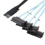 CAB-M2M8643-4x8482 M.2 M-key SFF-8643 Contact to 4 SAS SFF-8482 Conversion Cable