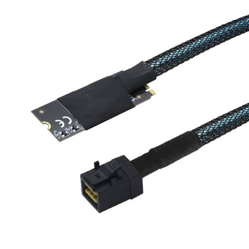 CAB-M2M8643-8643 M.2 M-key SFF-8643 Contact to Straight Internal HD Mini SAS SFF-8643 4i Cable