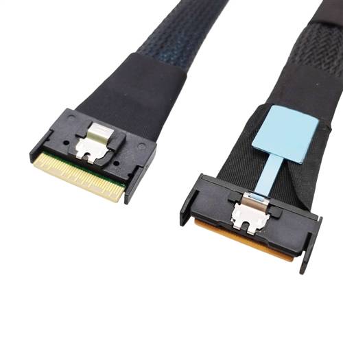 CAB-MCIOi8-8654i8 | MCIO x8 (SFF-TA-1016) 74P to SlimSAS SFF-8654 8i Cable