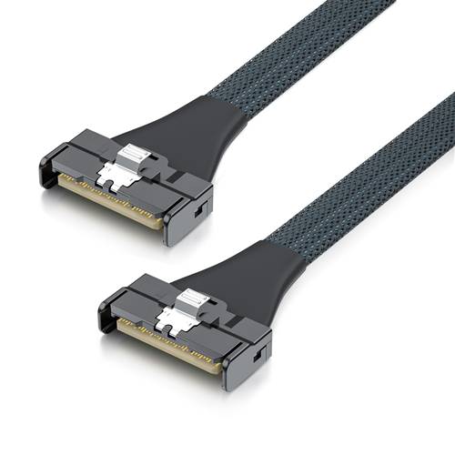 CAB-MCIOi8-MCIOi8-85 | MCIO x8 to MCIO x8 Cable, SFF-TA-1016, Mini Cooledge IO, Straight, PCIe Gen5, 85-ohm