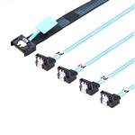 MCIO 4x 38P to 4 Right Angle SATA 7P Cable