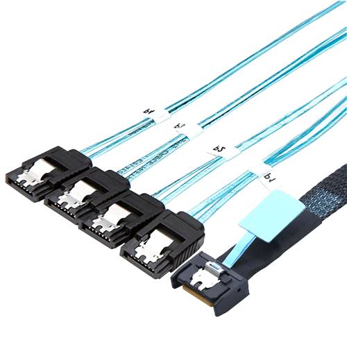 CAB-MCIOx4-4xSATA MCIO 4x 38P to 4 Straight SATA 7P Cable