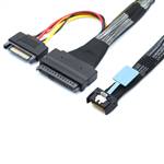 MCIO 4x 38P to U.2 SFF-8639 with 15P Power Cable