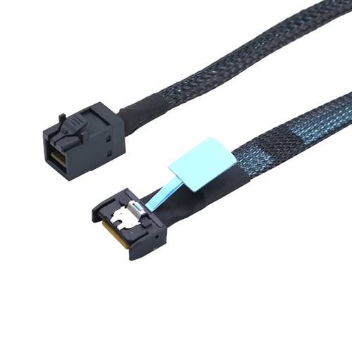 CAB-MCIOx4-8643x4 MCIO 4x 38P to Internal HD Mini SAS SFF-8643 4x 36P Cable, Straight to Straight