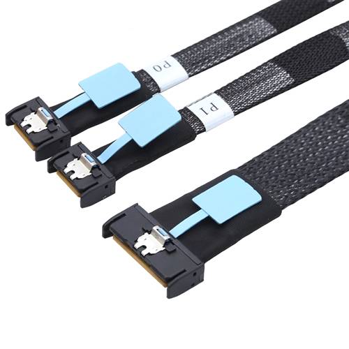 CAB-MCIOx8-2xMCIOx4 MCIO 8x 74P to 2 MCIO 4x 38P Cable, Straight to Straight