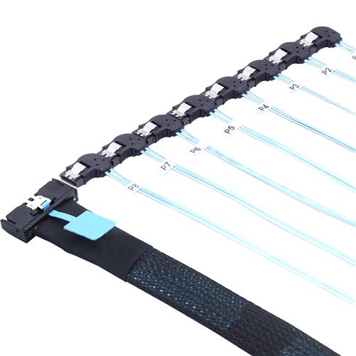 CAB-MCIOx8-8xLBSATA MCIO 8x 74P to 8 Left Bend SATA 7P Cable