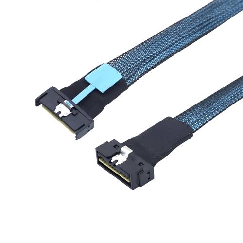 CAB-MCIOx8-LP8654x8 MCIO 8x 74P to Low Profile SlimSAS SFF-8654 8x 74P Cable, Straight to Straight