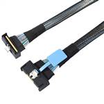CAB-MCIOx8-RAMCIOx8 MCIO 8x 74P to MCIO 8x 74P Cable, Straight to Right Angle
