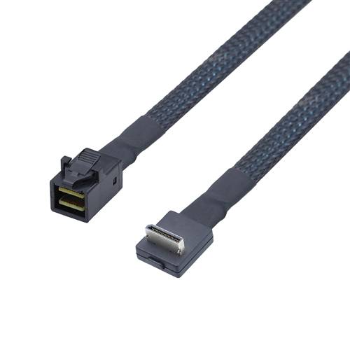 CAB-RA8611i4-8643 Right Angle OCulink SFF-8611 4i to Internal HD Mini SAS SFF-8643 4x 36P Cable