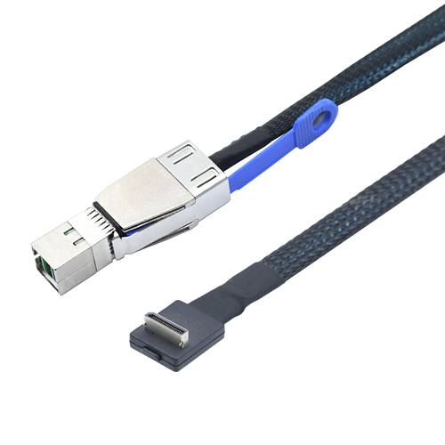 CAB-RA8611i4-8644 Right Angle  OCulink SFF-8611 4i to External HD Mini SAS SFF-8644 Cable