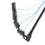 Right Bend Internal Mini SAS SFF-8087 36P to Four SFF-8482 All-in-one Cable